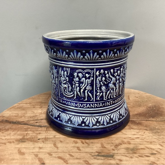 🔵 Vintage - Marzi and Remy Tobacco Jar / Humidor - No Lid - Made In Germany - Picture 3 of 12